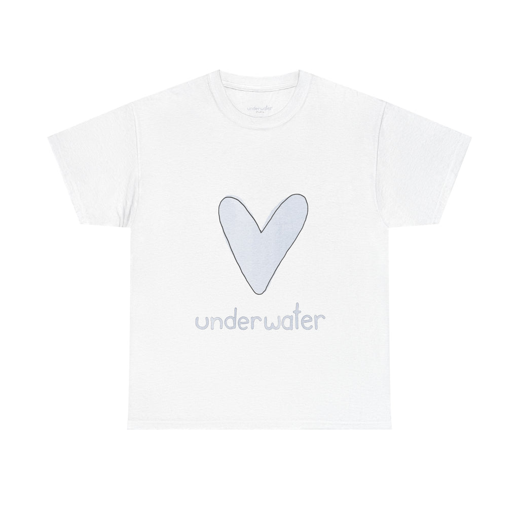 Hand Drawn Blue Heart Oversized Tee