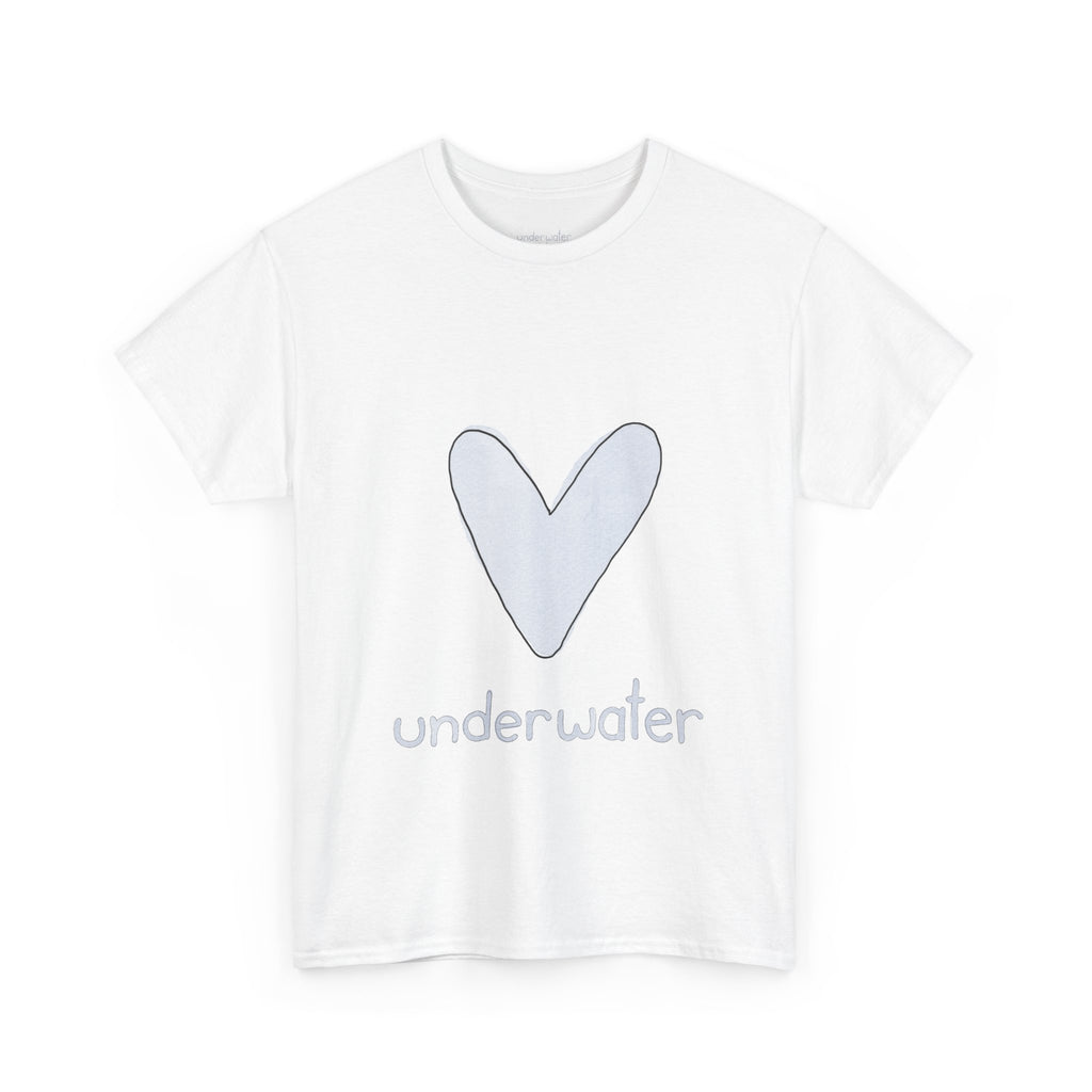 Hand Drawn Blue Heart Oversized Tee
